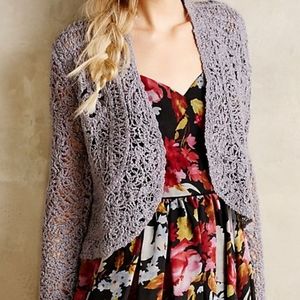 Anthropologie Purple Structured Knit Sweater X